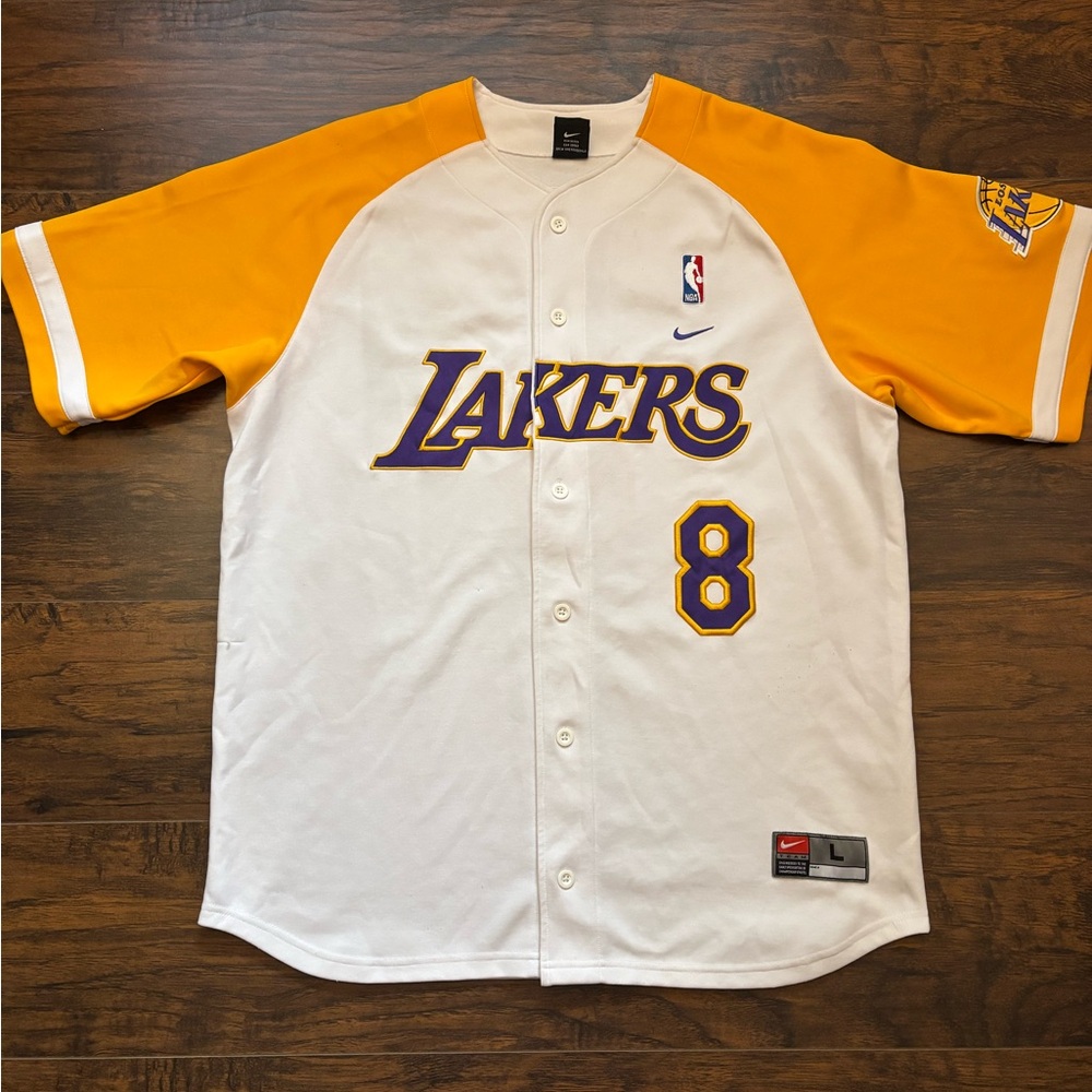 Vintage Nike Lakers  Kobe Bryant  Baseball Jersey